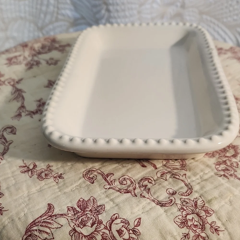 Pottery Barn Cream Small Kitchen Sink, Small Bites Vanity Tray. Flawed Gem!!